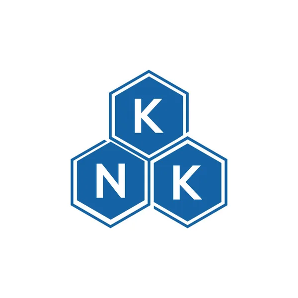 Дизайн Логотипа Knk Белом Фоне Концепция Логотипа Буквенными Инициалами Кнк — стоковый вектор