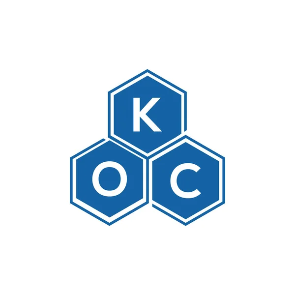 Koc Lettera Logo Design Sfondo Bianco Koc Creativo Iniziali Lettera — Vettoriale Stock