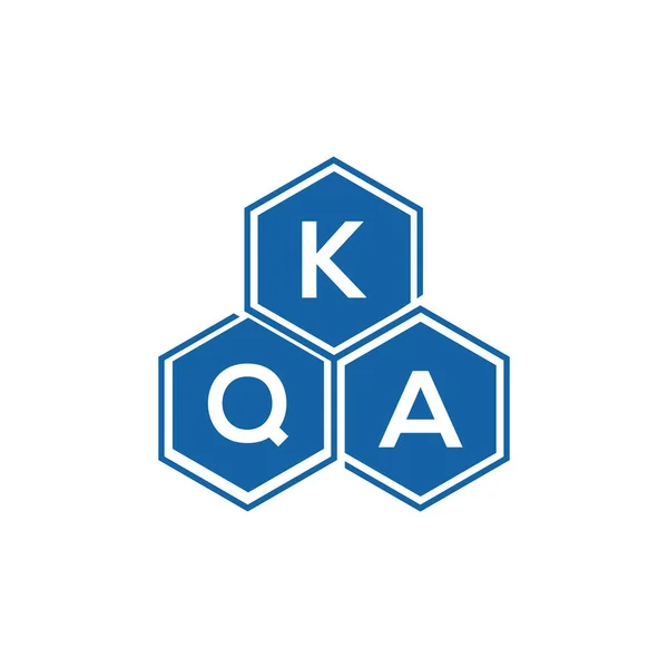 Projekt Logo Litery Kqa Białym Tle Kreatywne Inicjały Kqa Koncepcja — Wektor stockowy