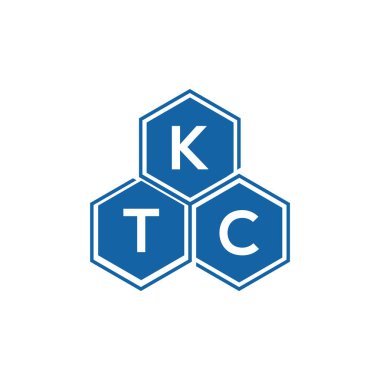 Beyaz arkaplanda KTC harf logosu tasarımı. KTC yaratıcı harflerin baş harfleri logo kavramı. KTC harf tasarımı.