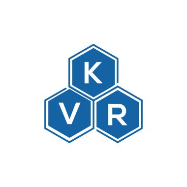 Beyaz arkaplanda KVR harf logosu tasarımı. KVR yaratıcı harflerin baş harfleri logo kavramı. KVR harf tasarımı.