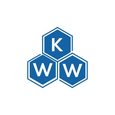 Beyaz arkaplanda KWW harf logosu tasarımı. KWW yaratıcı harflerin baş harfleri logo kavramı. KWW harf tasarımı.