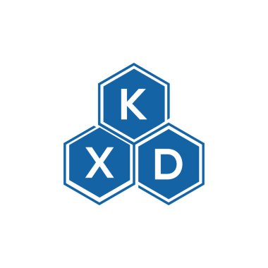 Beyaz arkaplanda KXD harf logosu tasarımı. KXD yaratıcı harflerin baş harfleri logo kavramı. KXD harf tasarımı.