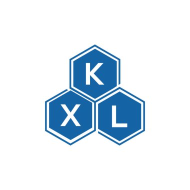 Beyaz arkaplanda KXL harf logosu tasarımı. KXL yaratıcı harflerin baş harfleri logo kavramı. KXL harf tasarımı.
