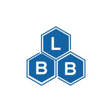 Beyaz arka planda LBB harfi logo tasarımı. LBB yaratıcı harflerin baş harfleri logo kavramı. LBB harf tasarımı.