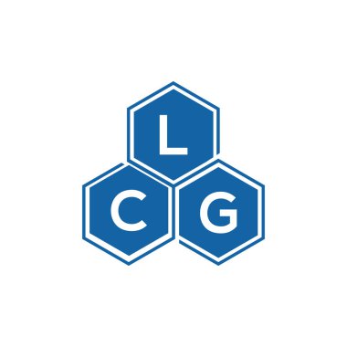 Beyaz arkaplanda LCG harf logosu tasarımı. LCG yaratıcı harflerin baş harfleri logo kavramı. LCG harf tasarımı.