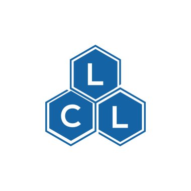 Beyaz arkaplanda LCL harf logosu tasarımı. LCL yaratıcı harflerin baş harfleri logo kavramı. LCL harf tasarımı.