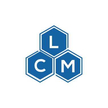 Beyaz arkaplanda LCM harf logosu tasarımı. LCM yaratıcı harflerin baş harfleri logo kavramı. LCM harf tasarımı.