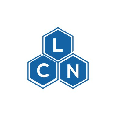 Beyaz arka planda LCN harf logosu tasarımı. LCN yaratıcı harflerin baş harfleri logo kavramı. LCN harf tasarımı.