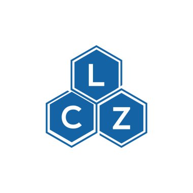 Beyaz arkaplanda LCZ harf logosu tasarımı. LCZ yaratıcı harflerin baş harfleri logo kavramı. LCZ harf tasarımı.