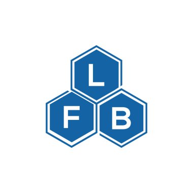 Beyaz arka planda LFB harfi logo tasarımı. LFB yaratıcı harflerin baş harfleri logo kavramı. LFB harf tasarımı.