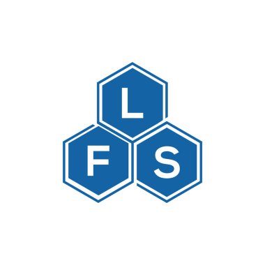 Beyaz arka planda LFS harf logosu tasarımı. LFS yaratıcı harflerin baş harfleri logo kavramı. LFS harf tasarımı.