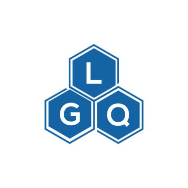 Beyaz arka planda LGQ harf logosu tasarımı. LGQ yaratıcı harflerin baş harfleri logo kavramı. LGQ harf tasarımı.