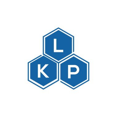 Beyaz arkaplanda LKP harf logosu tasarımı. LKP yaratıcı harflerin baş harfleri logo kavramı. LKP harf tasarımı.
