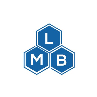 Beyaz arka planda LMB harfi logo tasarımı. LMB yaratıcı harflerin baş harfleri logo kavramı. LMB harf tasarımı.