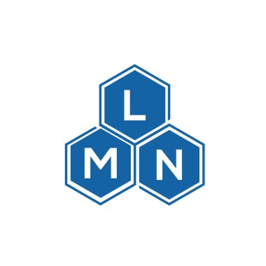 Beyaz arka planda LMN harf logosu tasarımı. LMN yaratıcı harflerin baş harfleri logo kavramı. LMN harf tasarımı.