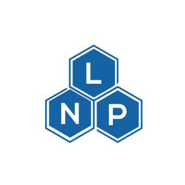 Beyaz arkaplanda LNP harf logosu tasarımı. LNP yaratıcı harflerin baş harfleri logo kavramı. LNP harf tasarımı.