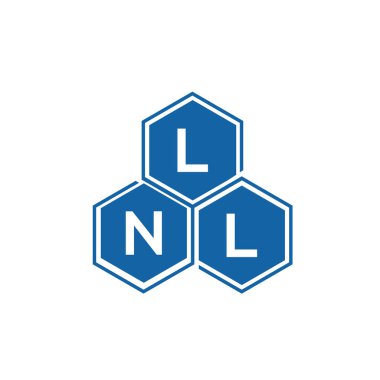 Beyaz arka planda LNL harf logosu tasarımı. LNL yaratıcı harflerin baş harfleri logo kavramı. LNL harf tasarımı.
