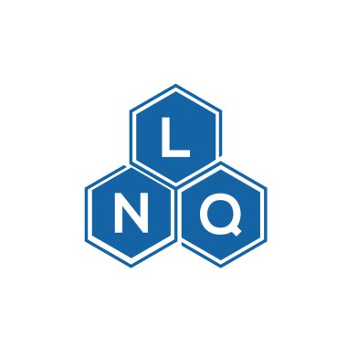 Beyaz arka planda LNQ harfi logo tasarımı. LNQ yaratıcı harflerin baş harfleri logo kavramı. LNQ harf tasarımı.