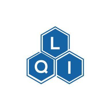 Beyaz arka planda LQI harf logosu tasarımı. LQI yaratıcı harflerin baş harfleri logo kavramı. LQI harf tasarımı.