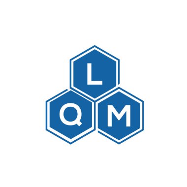 Beyaz arkaplanda LQM harf logosu tasarımı. LQM yaratıcı harflerin baş harfleri logo kavramı. LQM harf tasarımı.