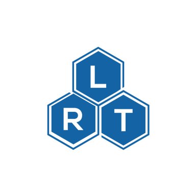 Beyaz arkaplanda LRT harf logosu tasarımı. LRT yaratıcı harflerin baş harfleri logo kavramı. LRT harf tasarımı.