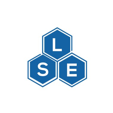 Beyaz arka planda LSE harfi logo tasarımı. LSE yaratıcı harflerin baş harfleri logo kavramı. LSE harf tasarımı.