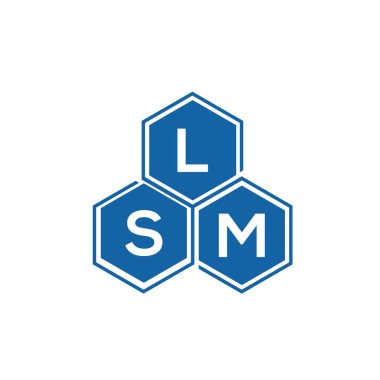 Beyaz arkaplanda LSM harf logosu tasarımı. LSM yaratıcı harflerin baş harfleri logo kavramı. LSM harf tasarımı.