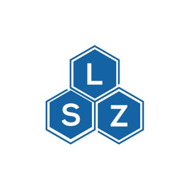 Beyaz arkaplanda LSZ harf logosu tasarımı. LSZ yaratıcı harflerin baş harfleri logo kavramı. LSZ harf tasarımı.