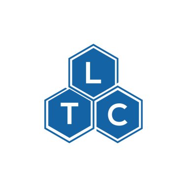 Beyaz arka planda LTC harf logosu tasarımı. LTC yaratıcı harflerin baş harfleri logo kavramı. LTC harf tasarımı.