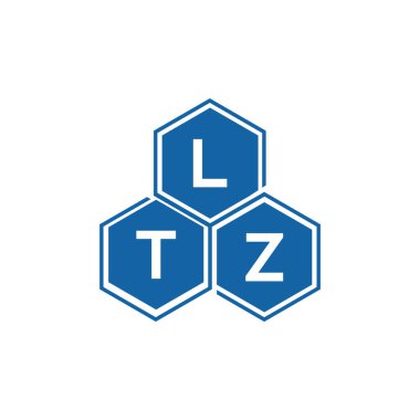 Beyaz arkaplanda LTZ harf logosu tasarımı. LTZ yaratıcı harf logosu konsepti. LTZ harf tasarımı.