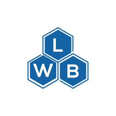 Beyaz arka planda LWB harfi logo tasarımı. LWB yaratıcı harflerin baş harfleri logo kavramı. LWB harf tasarımı.