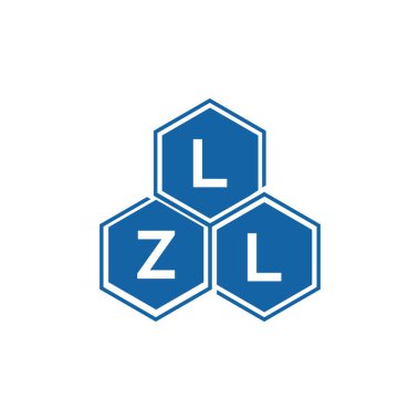 Beyaz arkaplanda LZBLZL harf logosu tasarımı. LZL yaratıcı harflerin baş harfleri logo konsepti. LZL harf tasarımı.
