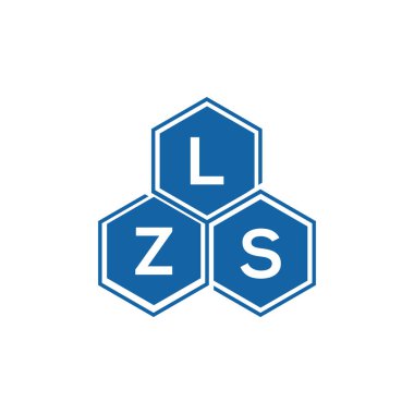 Beyaz arka planda LZS harf logosu tasarımı. LZS yaratıcı harf logosu konsepti. LZS harf tasarımı.