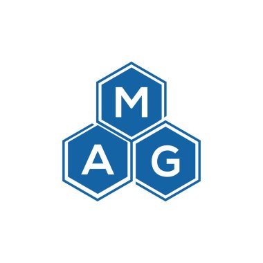 Beyaz arkaplanda LZBMAG harf logosu tasarımı. MAG yaratıcı harflerin baş harfleri logo kavramı. MAG harf tasarımı.