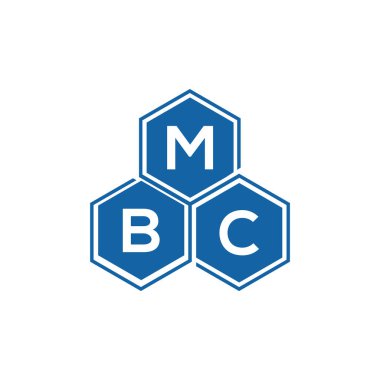 Beyaz arka planda MBC harf logosu tasarımı. MBC yaratıcı harflerin baş harfleri logo kavramı. MBC harf tasarımı.