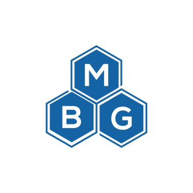 Beyaz arkaplanda MBG harfi logo tasarımı. MBG yaratıcı harflerin baş harfleri logo kavramı. MBG harf tasarımı.
