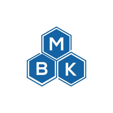 Beyaz arkaplanda MBK harf logosu tasarımı. MBK yaratıcı harflerin baş harfleri logo kavramı. MBK harf tasarımı.