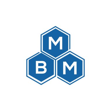 Beyaz arka planda MBM harfi logo tasarımı. MBM yaratıcı harflerin baş harfleri logo kavramı. MBM harf tasarımı.