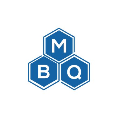Beyaz arka planda MBQ harfi logo tasarımı. MBQ yaratıcı harflerin baş harfleri logo kavramı. MBQ harf tasarımı.