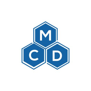 Beyaz arkaplanda LZBMCD harf logosu tasarımı. MCD yaratıcı harflerin baş harfleri logo kavramı. MCD harf tasarımı.