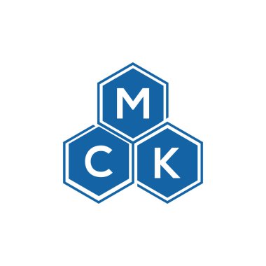 Beyaz arkaplanda MCK harf logosu tasarımı. MCK yaratıcı harf logosu konsepti. MCK harf tasarımı.