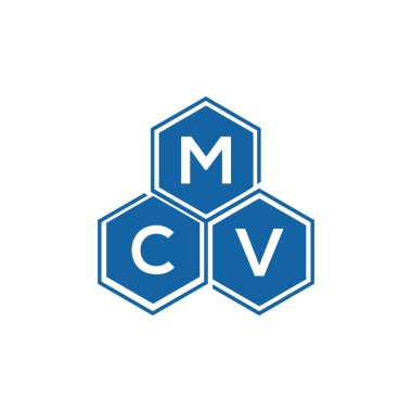 Beyaz arkaplanda LZBMCV harf logosu tasarımı. MCV yaratıcı harflerin baş harfleri logo kavramı. MCV harf tasarımı.