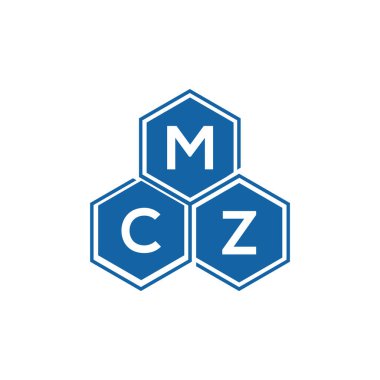 Beyaz arka planda MCZ harf logosu tasarımı. MCZ yaratıcı harflerin baş harfleri logo kavramı. MCZ harf tasarımı.