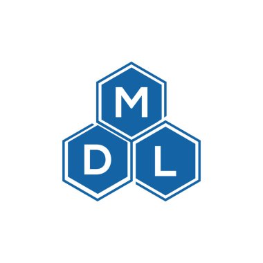 Beyaz arkaplanda MDL harf logosu tasarımı. MDL yaratıcı harflerin baş harfleri logo kavramı. MDL harf tasarımı.