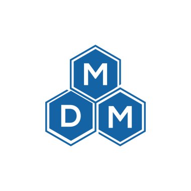 Beyaz arkaplanda MDM harf logosu tasarımı. MDM yaratıcı harflerin baş harfleri logo kavramı. MDM harf tasarımı.