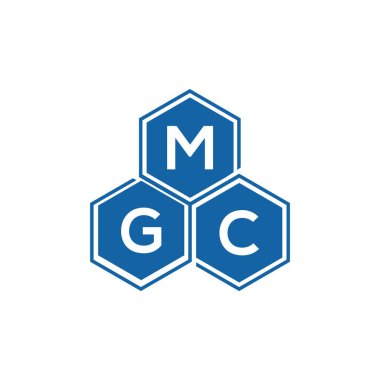 Beyaz arkaplanda MGC harf logosu tasarımı. MGC yaratıcı harf logosu kavramı. MGC harf tasarımı.