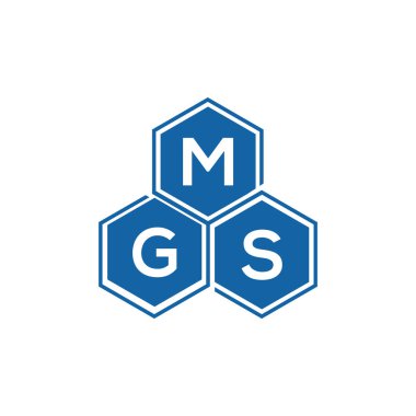 Beyaz arka planda MGS harfi logo tasarımı. MGS yaratıcı harf logosu konsepti. MGS harf tasarımı.
