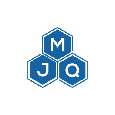 Beyaz arka planda MJQ harfi logo tasarımı. MJQ yaratıcı harflerin baş harfleri logo kavramı. MJQ harf tasarımı.