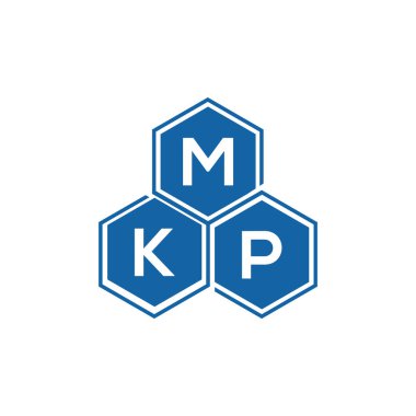 Beyaz arkaplanda MKP harf logosu tasarımı. MKP yaratıcı harflerin baş harfleri logo kavramı. MKP harf tasarımı.